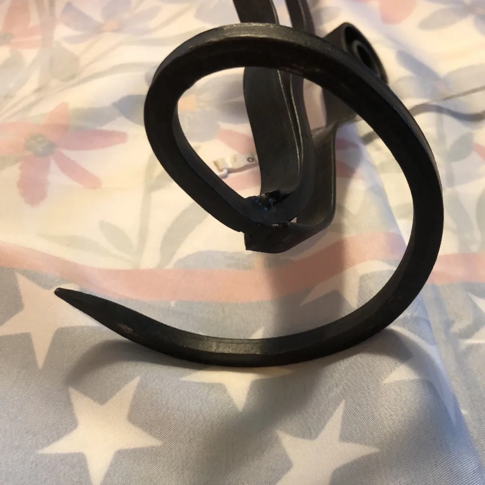 Vintage Handmade Iron Candle Holder - Unique 6 Year Anniversary Gift 13”x5.25”